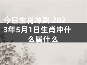 今日生肖冲煞 2023年5月1日生肖冲什么属什么