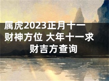 属虎2023正月十一财神方位 大年十一求财吉方查询