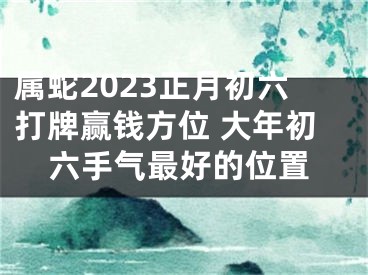 属蛇2023正月初六打牌赢钱方位 大年初六手气最好的位置