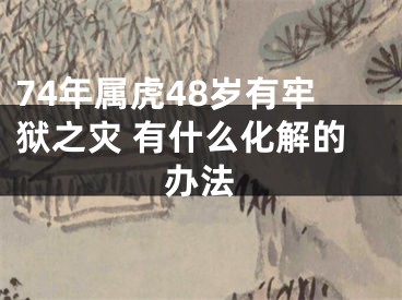 74年属虎48岁有牢狱之灾 有什么化解的办法