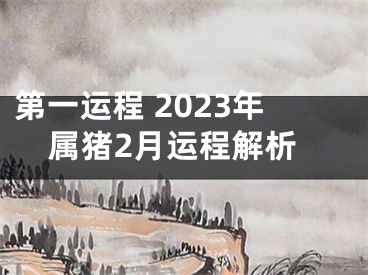 第一运程 2023年属猪2月运程解析