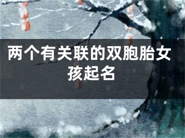 两个有关联的双胞胎女孩起名