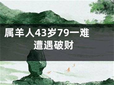 属羊人43岁79一难 遭遇破财