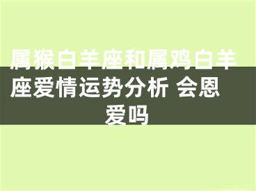 属猴白羊座和属鸡白羊座爱情运势分析 会恩爱吗