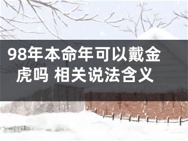 98年本命年可以戴金虎吗 相关说法含义