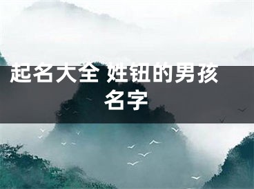 起名大全 姓钮的男孩名字