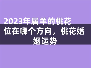 2023年属羊的桃花位在哪个方向，桃花婚姻运势