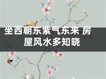 坐西朝东紫气东来 房屋风水多知晓