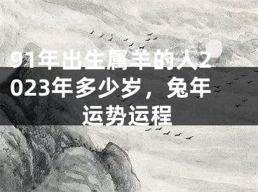 91年出生属羊的人2023年多少岁，兔年运势运程