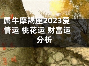 属牛摩羯座2023爱情运 桃花运 财富运分析