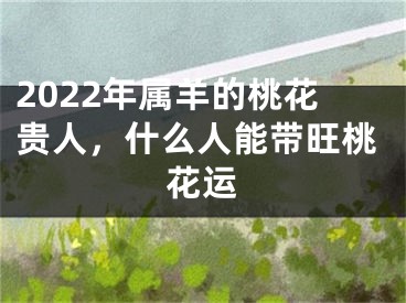 2022年属羊的桃花贵人，什么人能带旺桃花运