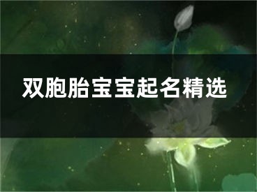 双胞胎宝宝起名精选