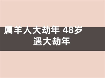 属羊人大劫年 48岁遇大劫年