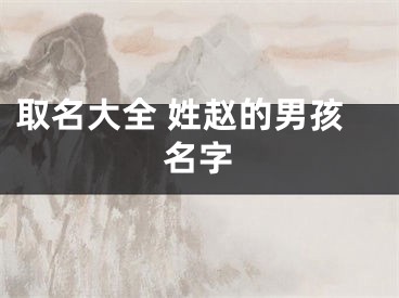 取名大全 姓赵的男孩名字