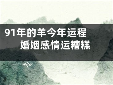 91年的羊今年运程 婚姻感情运糟糕