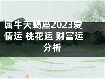 属牛天蝎座2023爱情运 桃花运 财富运分析