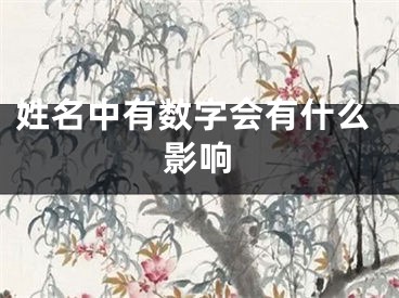 姓名中有数字会有什么影响