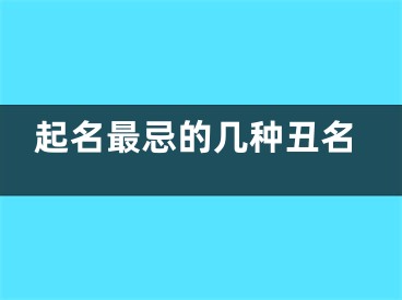 起名最忌的几种丑名