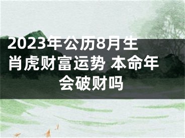 2023年公历8月生肖虎财富运势 本命年会破财吗