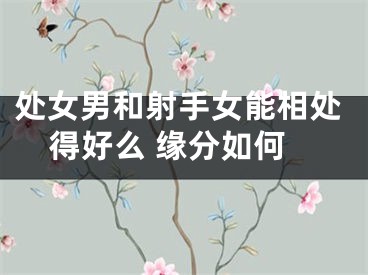 处女男和射手女能相处得好么 缘分如何