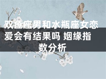 双鱼座男和水瓶座女恋爱会有结果吗 姻缘指数分析