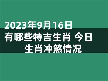 2023年9月16日有哪些特吉生肖 今日生肖冲煞情况