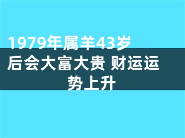 1979年属羊43岁后会大富大贵 财运运势上升