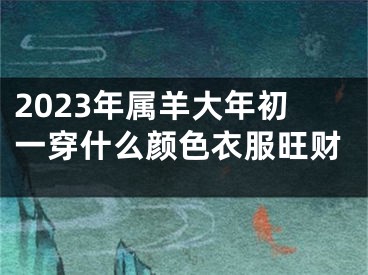 2023年属羊大年初一穿什么颜色衣服旺财