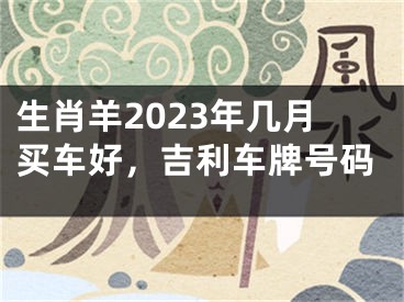 生肖羊2023年几月买车好，吉利车牌号码