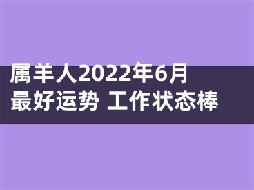 属羊人2022年6月最好运势 工作状态棒