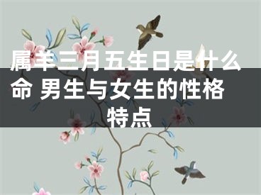 属羊三月五生日是什么命 男生与女生的性格特点