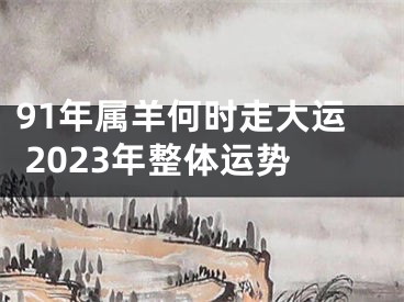 91年属羊何时走大运 2023年整体运势