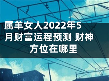 属羊女人2022年5月财富运程预测 财神方位在哪里