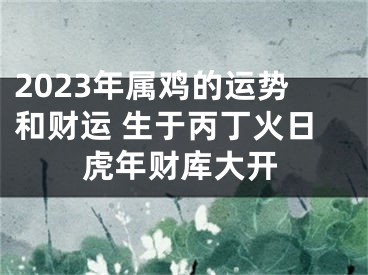 2023年属鸡的运势和财运 生于丙丁火日虎年财库大开