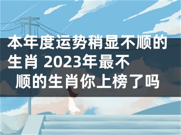 本年度运势稍显不顺的生肖 2023年最不顺的生肖你上榜了吗