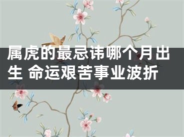 属虎的最忌讳哪个月出生 命运艰苦事业波折