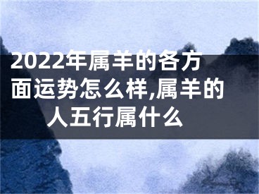 2022年属羊的各方面运势怎么样,属羊的人五行属什么 