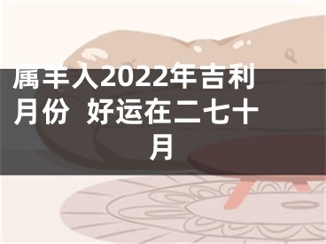 属羊人2022年吉利月份  好运在二七十月