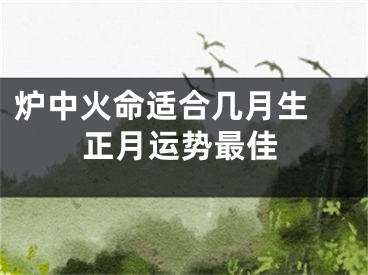 炉中火命适合几月生 正月运势最佳