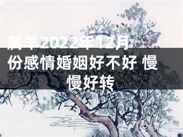 属羊2022年12月份感情婚姻好不好 慢慢好转