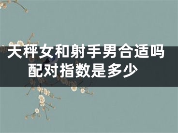 天秤女和射手男合适吗 配对指数是多少