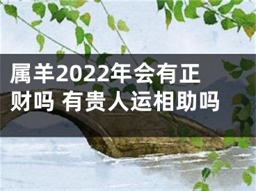 属羊2022年会有正财吗 有贵人运相助吗