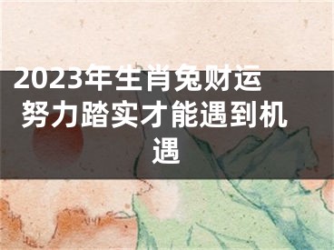 2023年生肖兔财运 努力踏实才能遇到机遇