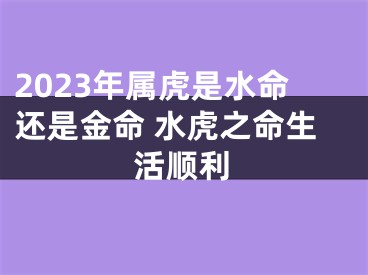 2023年属虎是水命还是金命 水虎之命生活顺利