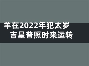 羊在2022年犯太岁 吉星普照时来运转