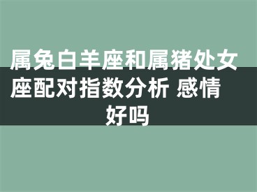 属兔白羊座和属猪处女座配对指数分析 感情好吗