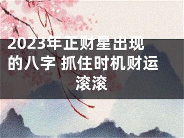 2023年正财星出现的八字 抓住时机财运滚滚