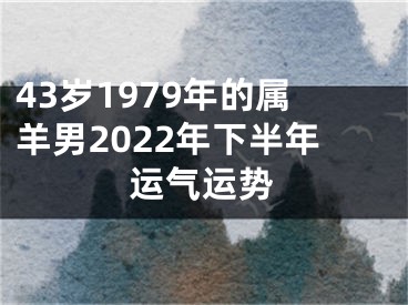 43岁1979年的属羊男2022年下半年运气运势