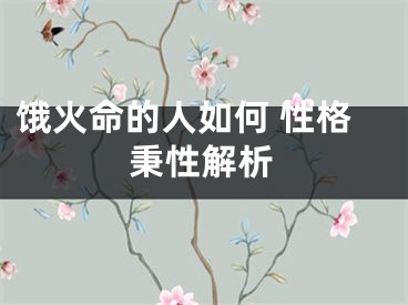 饿火命的人如何 性格秉性解析