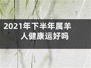 2021年下半年属羊人健康运好吗